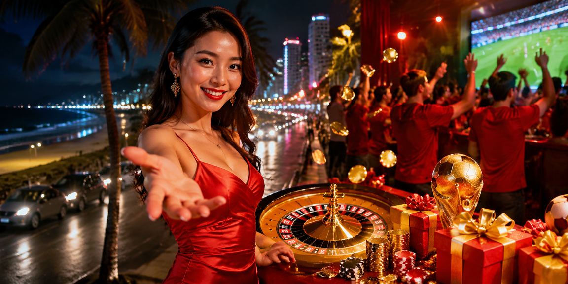 Bàn roulette phát sáng neon tại khu giải trí Phan Thiết về đêm